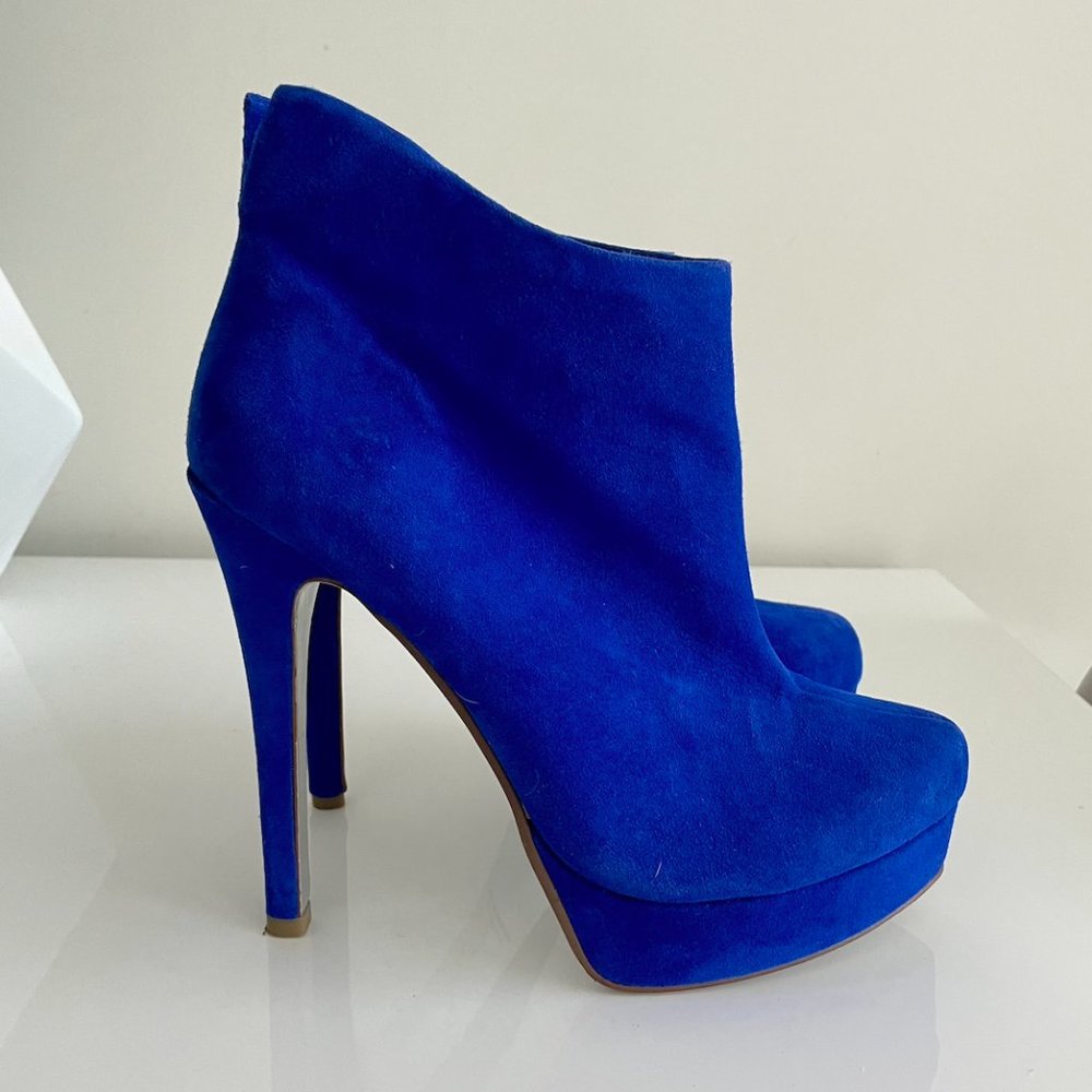 Kristin Cavallari by Chinese Laundry Genuine Suede Platform Booties Size 9.5 - Picture 2 of 5